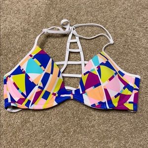 PINK Multi-Color Wired Bikini Top